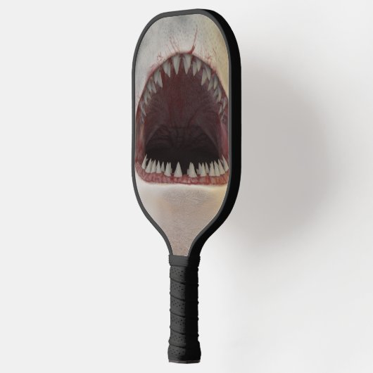 Witte haaimond pickleball paddle (Links)