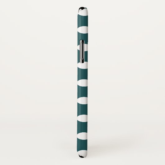 Witte haarpunten op blauwgroen Case-Mate iPhone case (Achterkant / rechts)