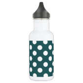 Witte haarpunten op blauwgroen waterfles  (Links)