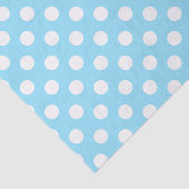 Witte haarpunten op bleek blauw tissuepapier (Detail)