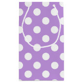Witte haarpunten op lila klein cadeauzakje (Achterkant)