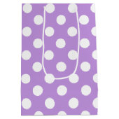 Witte haarpunten op lila medium cadeauzakje (Achterkant)