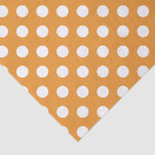 Witte haarvlekken op ambergeel tissuepapier (Detail)