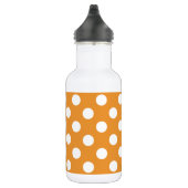 Witte haarvlekken op ambergeel waterfles  (Rechts)