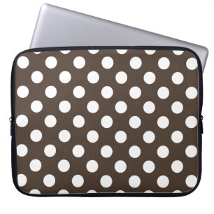 Witte haarvlekken op bruin laptop sleeve