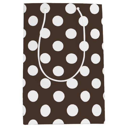 Witte haarvlekken op bruin medium cadeauzakje (Voorkant)