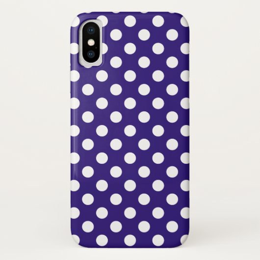 Witte haarvlekken op donkerblauw Case-Mate iPhone case (Achterkant)