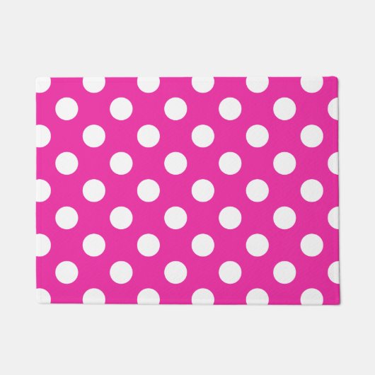 Witte haarvlekken op fuchsia deurmat (Voorkant)