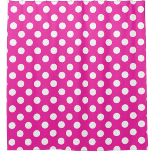 Witte haarvlekken op fuchsia douchegordijn