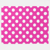 Witte haarvlekken op fuchsia fleece deken (Voorkant (Horizontaal))