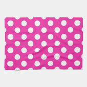 Witte haarvlekken op fuchsia theedoek (Horizontaal)