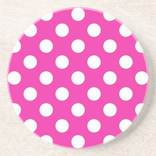 Witte haarvlekken op fuchsia zandsteen onderzetter (Voorkant)