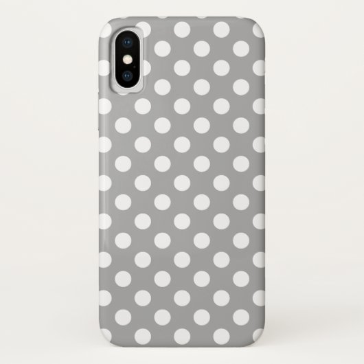 Witte haarvlekken op grijs Case-Mate iPhone case (Achterkant)