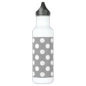 Witte haarvlekken op grijs waterfles (Links)