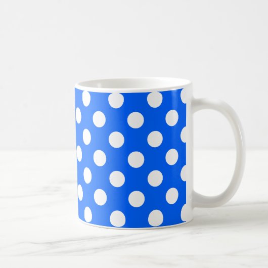 Witte haarvlekken op koningsblauw koffiemok (Rechts)