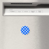 Witte haarvlekken op koningsblauw magneet (Insitu (Vaatwasser))