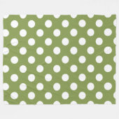 Witte haarvlekken op olijfgroen fleece deken (Voorkant (Horizontaal))