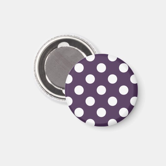 Witte haarvlekken op paarse pruimen magneet (Voorkant / Achterkant)