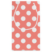 Witte haarvlekken op perziken klein cadeauzakje (Achterkant)