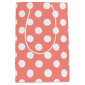 Witte haarvlekken op perziken medium cadeauzakje (Voorkant)