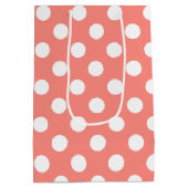 Witte haarvlekken op perziken medium cadeauzakje (Achterkant)