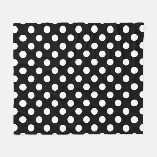 Witte haarvlekken op zwart fleece deken (Voorkant (Horizontaal))