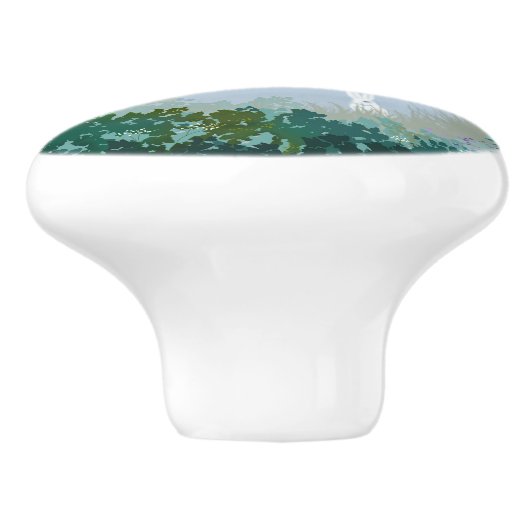 Witte haas keramische knop (Zijkant)