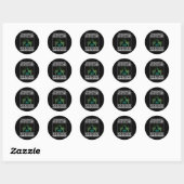 Witte hacker voor cyber krijger en ethische hacker ronde sticker (Vel)
