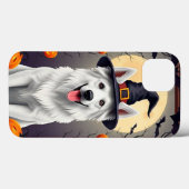 Witte Halloween Hond Case-Mate iPhone Case (Achterkant (horizontaal))