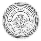 Witte Hand-Drawn Handgemaakte Zeep Badkamer Keramische Knop (Voorkant)