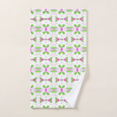 Witte handdoek Set met Hot Pinks (Handdoek)