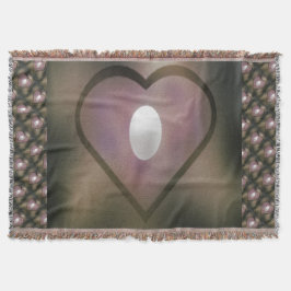 Witte haren, quilt-stijl, roodgrijze winterkleuren deken