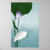 Witte haron en lotus (Hasu ni shirasagi) Poster (Voorkant)