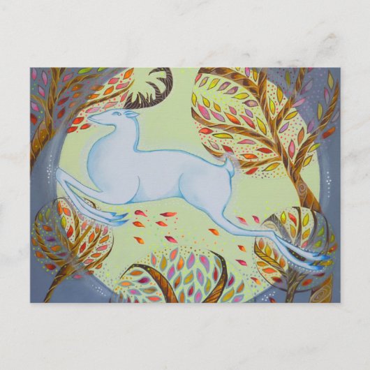 Witte hart. briefkaart (Voorkant)