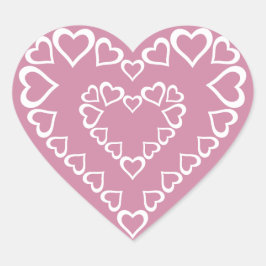 Witte Hart Harten Sticker