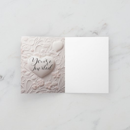 Witte harten blanco (reliëflook) (Binnen)