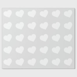 Witte harten cadeaupapier