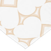 Witte harten Tan Diamond Korte Tafelloper (Hoek)