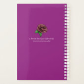 Witte harten Violet Bloemen Dagelijkse Planner (Achterkant)