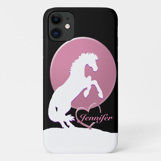 Witte hartpaarden V (roze) Case-Mate iPhone Case (Achterkant)