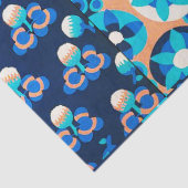 WITTE HAWAII-BLAUWE STROMEN VLOEISPATCHWORK TISSUEPAPIER (Detail)