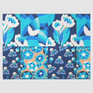 WITTE HAWAII-BLAUWE STROMEN VLOEISPATCHWORK TISSUEPAPIER