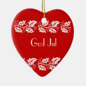 witte heiligen in rood - God jul Keramisch Ornament (Rechts)