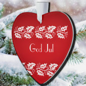 witte heiligen in rood - God jul Ornament