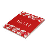 witte heiligen in rood - God jul Tegeltje (Zijkant)