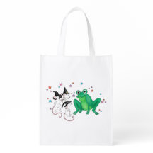 Witte heksenmuizen vs kikker boodschappentas