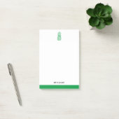 Witte & Heldere Groene Ananas & Rand, Naam Post-it® Notes (Kantoor)