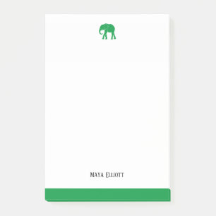 Witte & Heldergroene Olifant & Rand, Naam Post-it® Notes