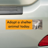 Witte Herder Bumpersticker (Op auto)
