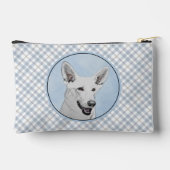 Witte Herder Schilderij Schattigee Originele Pet D Etui (Achterkant)